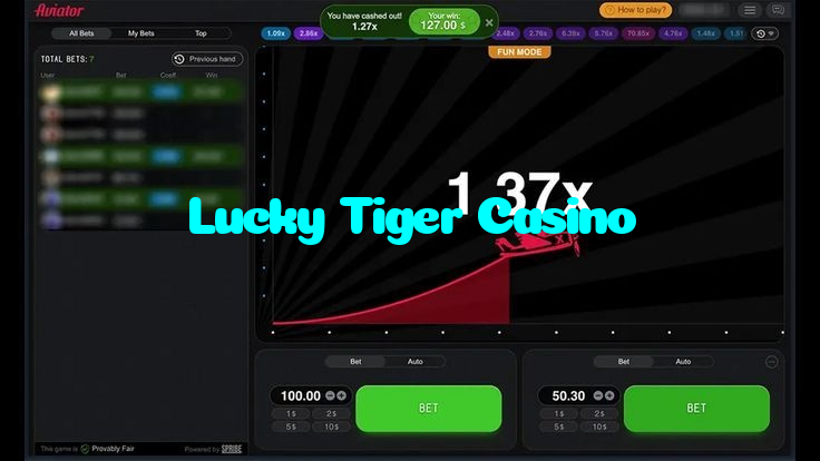 Lucky Tiger Casino casino presented on mobile device in Pakistan with slots and live games